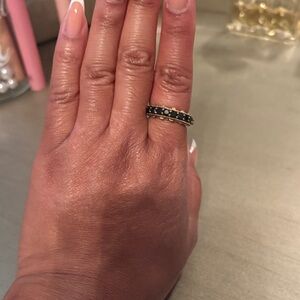 Elegant Black and Gold Ring